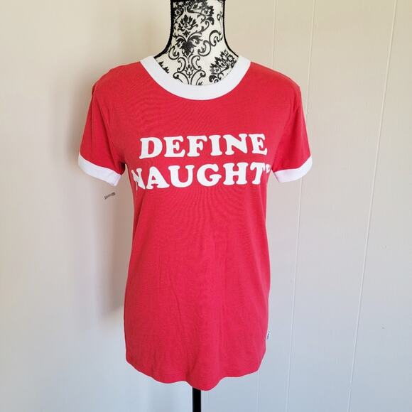 VS PINK "Define Naughty" Short Sleeve Tee Shirt - Picture 1 of 3